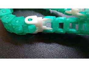 swivel link fully parametric cable chain 3d print model - Mito3D