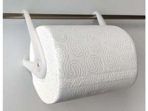 paper towel holder 16mm rail ikea kungsfors hanger kitchen tool 3d print model - Mito3D