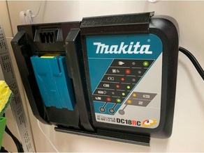 parete montare makita batteria caricabatterie dc18rc 3d print model - Mito3D