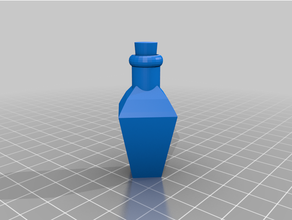 blank potion d4 set bottles dice dungeons dragons healing potions health magic bottle medieval polyhedral unique 3d print model - Mito3D