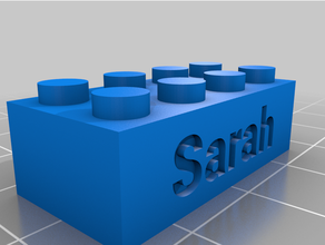 sarah Lego personalizzato 3d print model - Mito3D