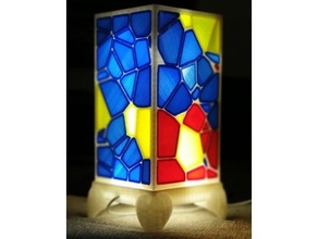vidraça vidro estilo Voronoi luminária 3d print model - Mito3D