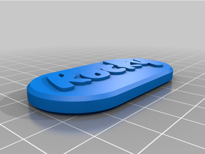 rocky tag customized 3d print model - Mito3D