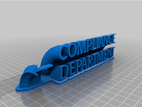 compliance department sign customized 3d print model - Mito3D