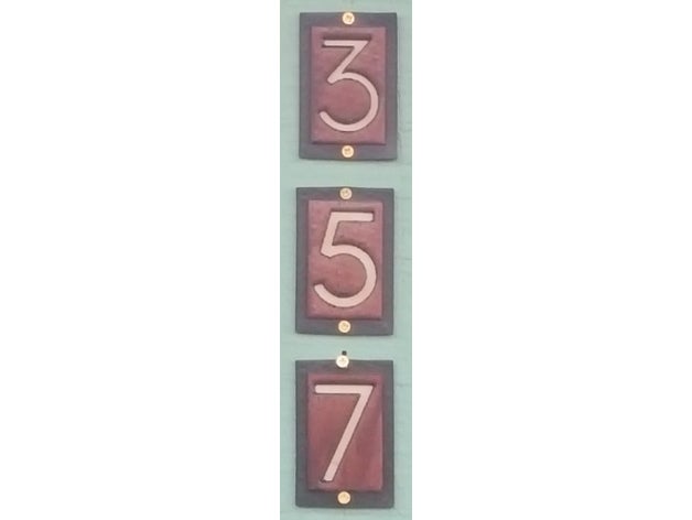 house numbers 3d number plate street 3D print model - Mito3D
