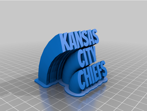kansas city chiefs customized 3d print model - Mito3D