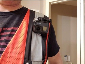 gopro safety vest mount angle adjuster hero 4 3d print model - Mito3D
