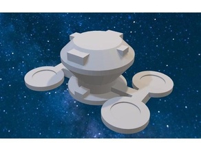 Star Wanderung Föderation Sternenbasis 375 geändert Trek 3d print model - Mito3D