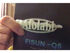 Afolabi etiket 3d print model - Mito3D