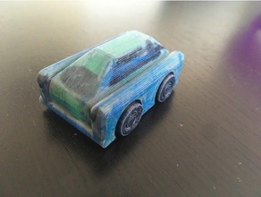 no-support car spinning wheels 3d print model - Mito3D
