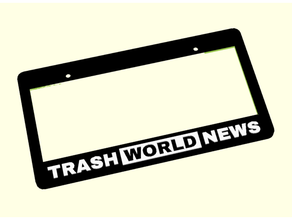 trash news license plate frame version exapunks hacking zachtronics 3d print model - Mito3D