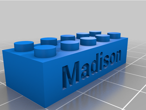 madison brick customized 3d print model - Mito3D