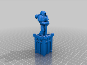 space marine statue 40k terrain 28mm adeptus astartes chaos miniature monument scatter spacemarine spacemarines tabletop vidovic vidovicarts arts wargame wargaming warhammer 40000 3d print model - Mito3D