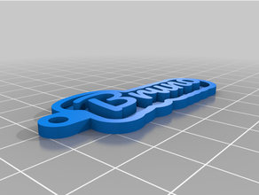 customized key chain bruno 3d print model - Mito3D