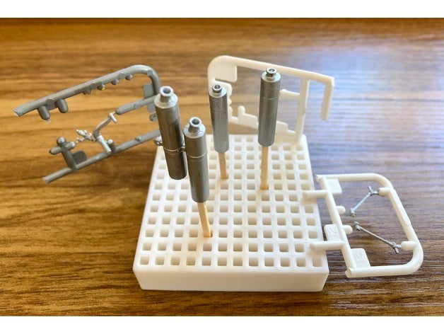 plastic model kit paint stand drying rack miniature painting 3D print model - Mito3D