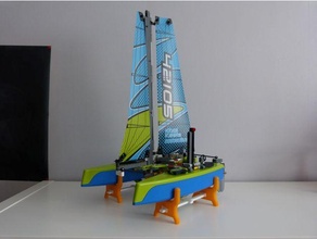In piedi Lego tecnico catamarano 42105 costruzione giocattoli nave giocattolo 3d print model - Mito3D