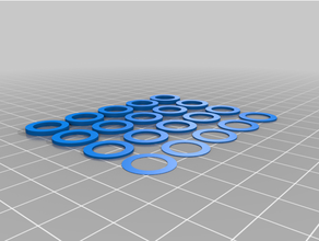 customized washer assortment 3d print model - Mito3D