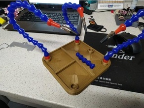 third-hand-stand clamp soldering hand 3d print model - Mito3D