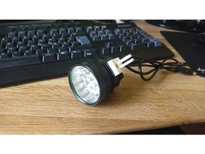gopro montar wasafire LED ligero 3d print model - Mito3D