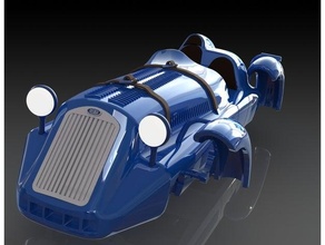 1949 delage ds6 yuva araba vücut şasi 1 32 24 3dprintable 3d basılı baskı Carrera carrera132 Eldon yarış arabası ölçülü 3d print model - Mito3D