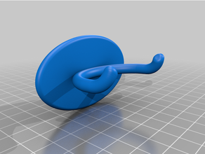 hooker simple hook displaying items 3d print model - Mito3D