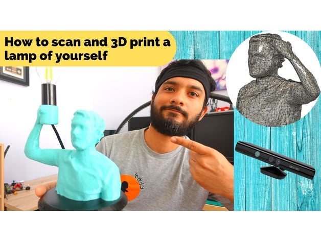 desk lamp 3dscan desklamp kinect 3D print model - Mito3D