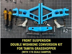 double wishbone conversion kit tamiya grasshopper update 201205 80s vintage rc car damper dock hornet humble retro suspension 3d print model - Mito3D
