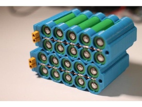 18650 10p paquete batería soporte 3d print model - Mito3D