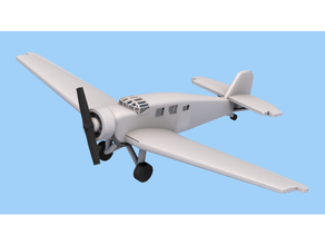 junkers w-34 german plane 3d print model - Mito3D