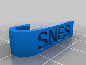 customized cable tag snes 3d print model - Mito3D