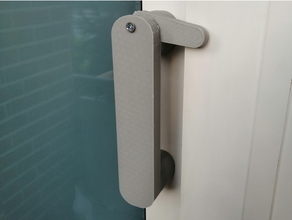 lockable doorhandle balcony door handle lock 3d print model - Mito3D