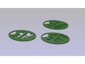 llavero islas malvinas 3d print model - Mito3D