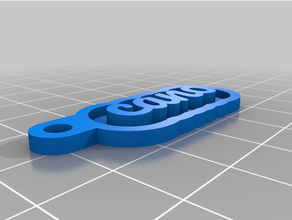 özelleştirilmiş anahtar Zincir Youcanor kişisel 3d print model - Mito3D