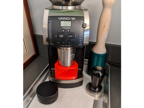 baratza vario tiamo dosing cup stand coffee grinder cupholder espresso 3d print model - Mito3D
