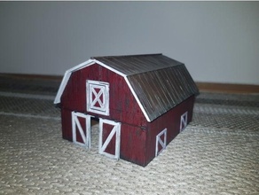 wargame barn moveable doors building tabletop wargames wargaming terrain 3d print model - Mito3D