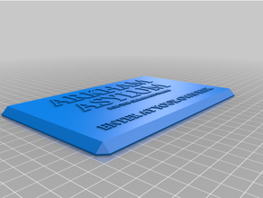 Arkham iltica plak özelleştirilmiş 3d print model - Mito3D