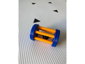 Montessori roulant cloche cylindre hochet jouet bébé enfant 3d print model - Mito3D