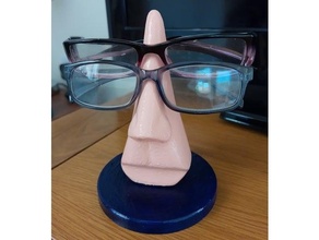 nose eye glass holder easy print glasses 3d print model - Mito3D