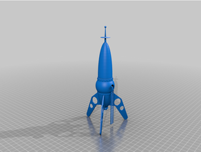 rocket fn60 customizable funny openscad ovni retro space ufo 3d print model - Mito3D