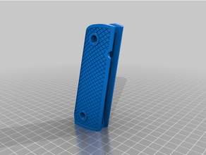 1911 checkered grips ambi safety cutout 3d print model - Mito3D