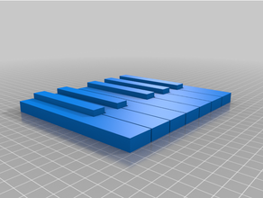 piano teclado openscad paramétrico 3d print model - Mito3D