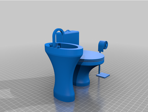 customized barbie bathroom set 3d print model - Mito3D