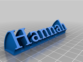 hannah plate customized 3d print model - Mito3D