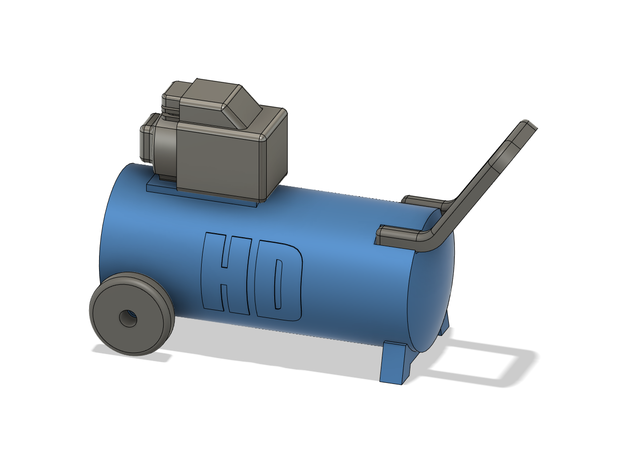 scale air compressor 3D print model - Mito3D