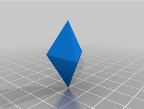 trigonal dipyramid crystal crystallography structure triagonal 3d print model - Mito3D