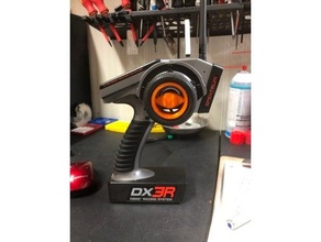 spektrum dx3r custom steering wheel - version 3 3d print model - Mito3D