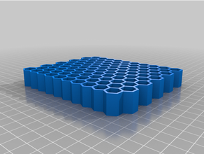 parametric honeycomb reloading tray cartridge 3d print model - Mito3D