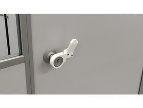 hands free hadle knobs door handle outdoors knob 3d print model - Mito3D