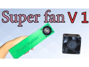 super ventilateur 3dtblack 40mm actif refroidissement canal 4cm fan40mm fanmini monter main handfan 3d print model - Mito3D