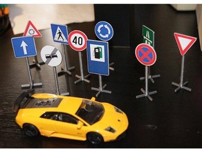 trafik sokak yol işaretler işaret sinyal 3d print model - Mito3D